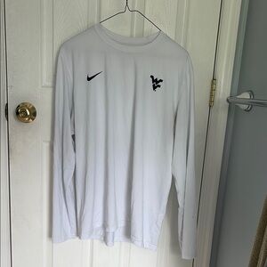 Nike White Long Sleeve Athletic Tee